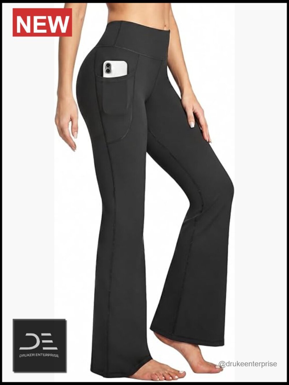 Wide Leg Yoga Pants with Pockets for Women Flare Leggings Bootcut